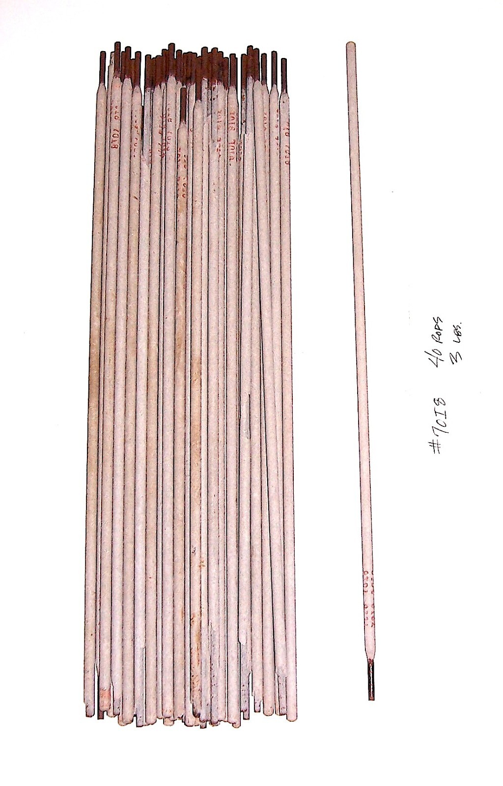#7018 STICK WELDING ROD BUNDLE : NEW UNBOXED / APPROX. 40 RODS [3.5 LBS.]