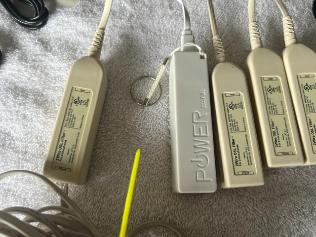 LOT OF MISC COMPUTER / PHONE / TV CABLES WIRES SPEAKERS CHARGERS