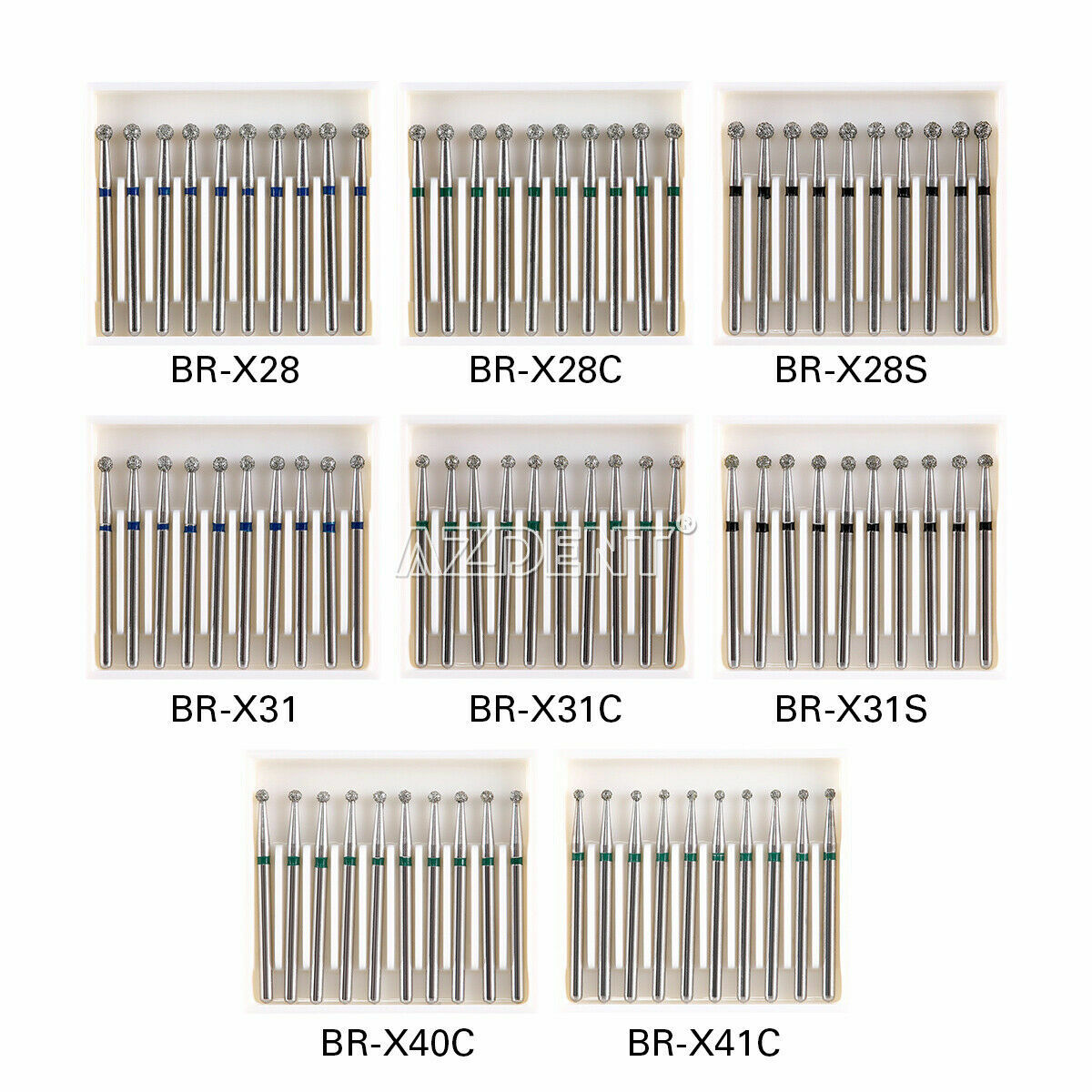 Dental Diamond Burs FG XL Ball Round 25mm High Speed Medium/Coarse/Super Coarse