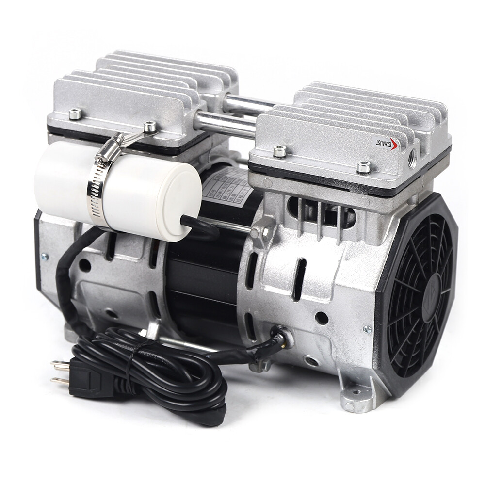 Oilless Vacuum Pump | Industrial Oil-Free Piston Vacuum Pump W/Filter BEST SELL