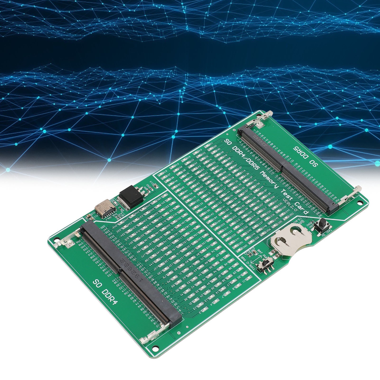 DDR4 DDR5 Memory Tester 2 In 1 Multifunctional Memory Slot Test Card With LED