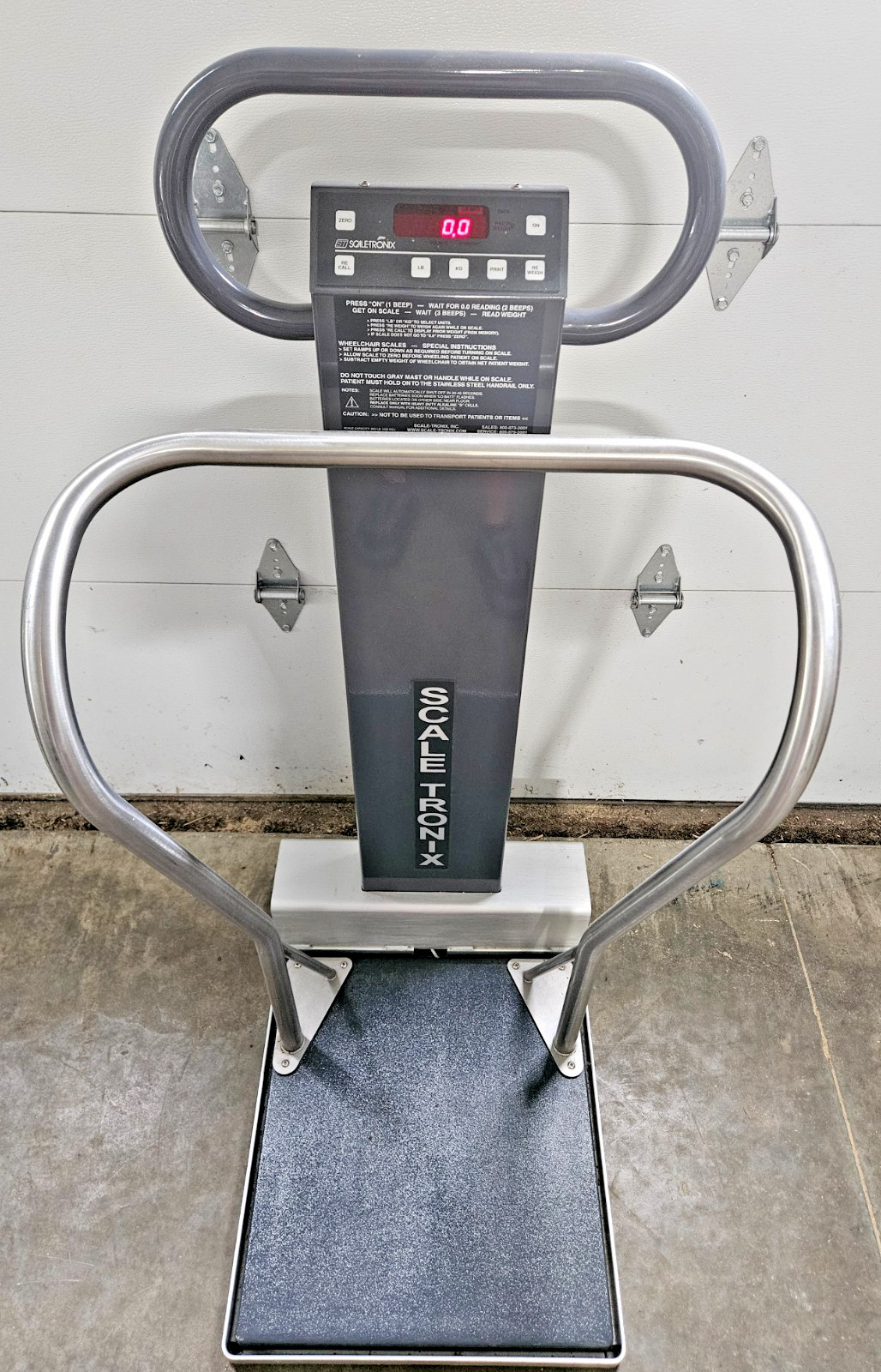 Scale-Tronix ST 5002 Portable W/Wheels, Stand On, Medical Digital Scale.