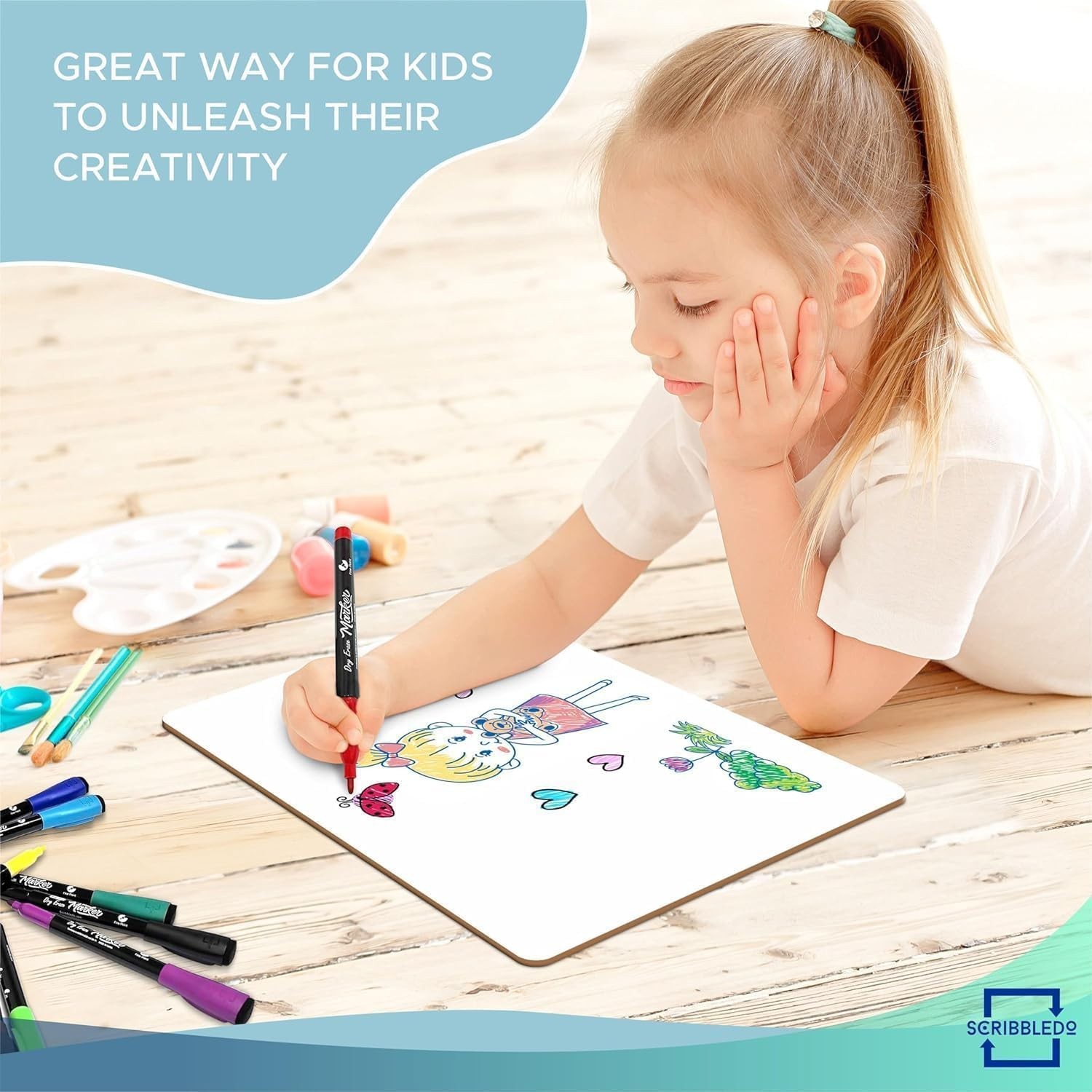 Small Dry Erase Boards 2 Pack 9×12 Double Sided Whiteboard | Double Sided