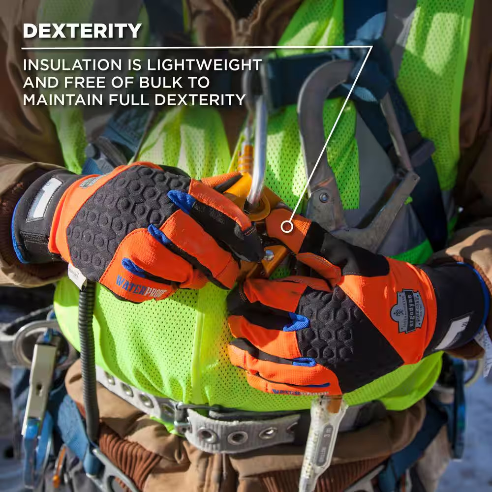 Proflex 818WP Xx-Large Orange Performance Thermal Waterproof Utility Gloves