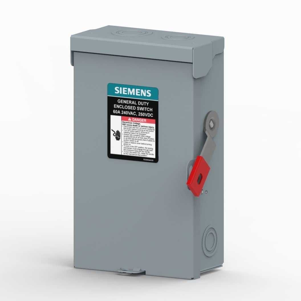 Siemens GNF322LA 60-Amp, 3-Pole240V General Duty Plus Safety Switch, Non-Fusible