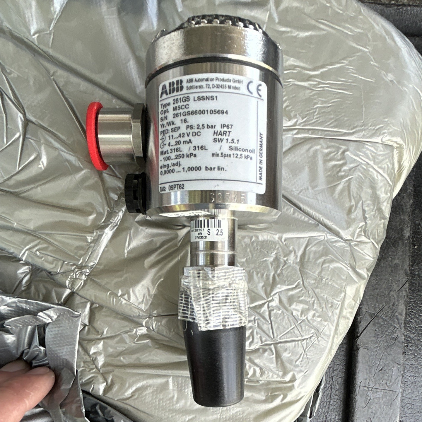 ABB 261GS LSSNS1 Sealed Gauge Pressure Transmitter 4-20mA HART Analog