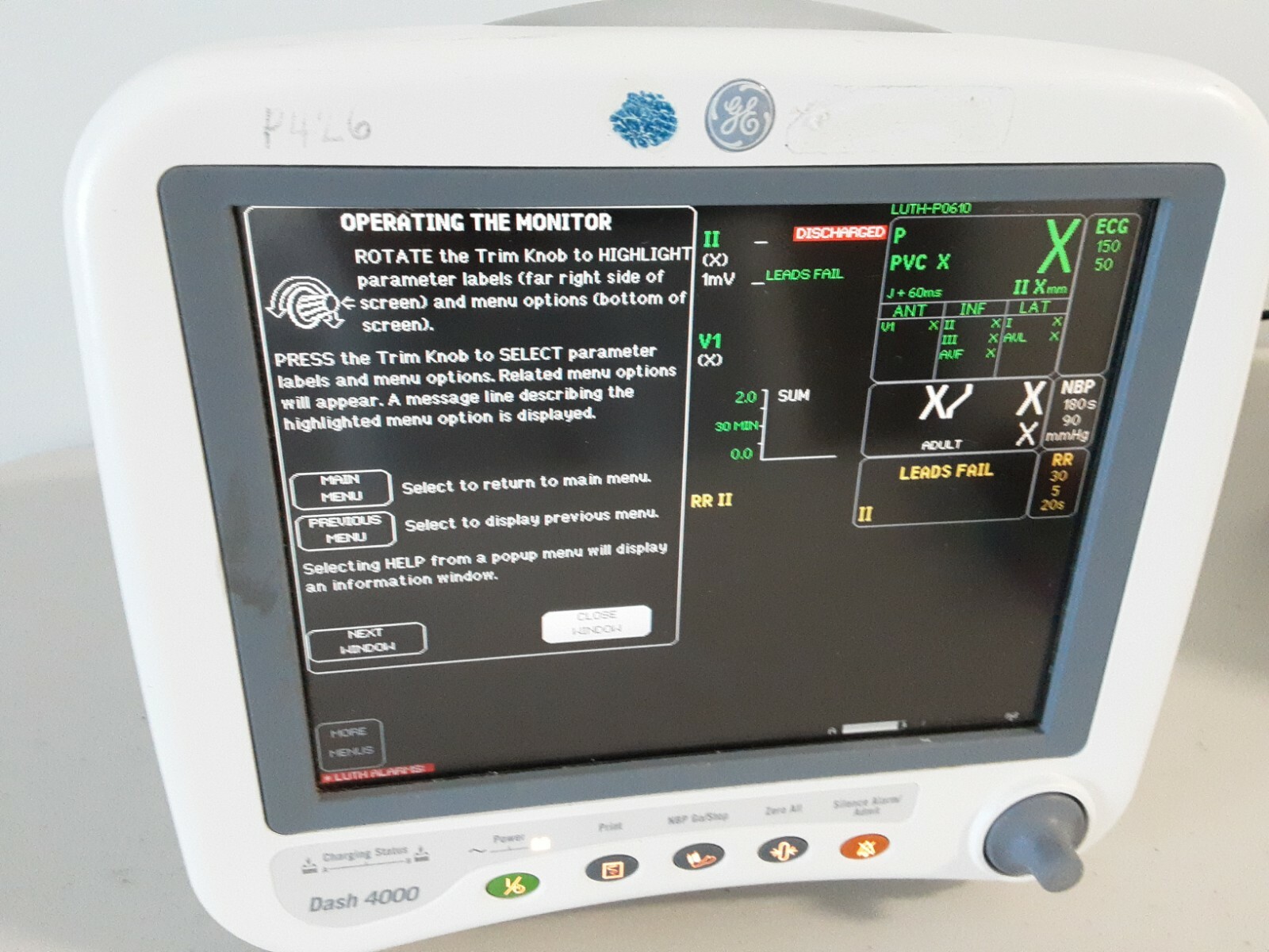 Dash 4000 Patient Vital Signs Monitor CO2 Nellcor SPO2 ECG 30 Day Warranty!