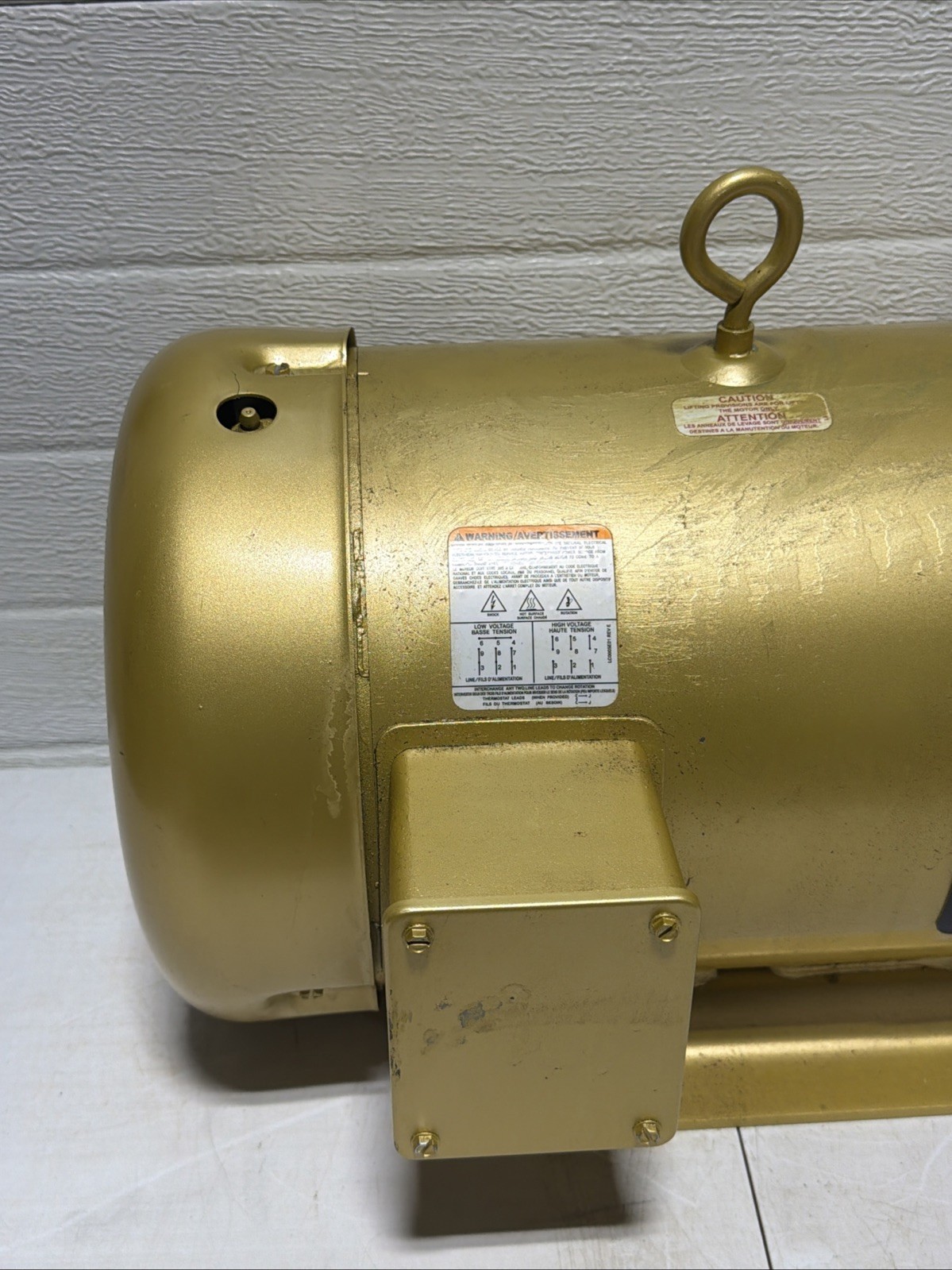 Baldor 10 HP Super-E Electric Motor 230/460 Vac 215TZ Frame RPM 3525