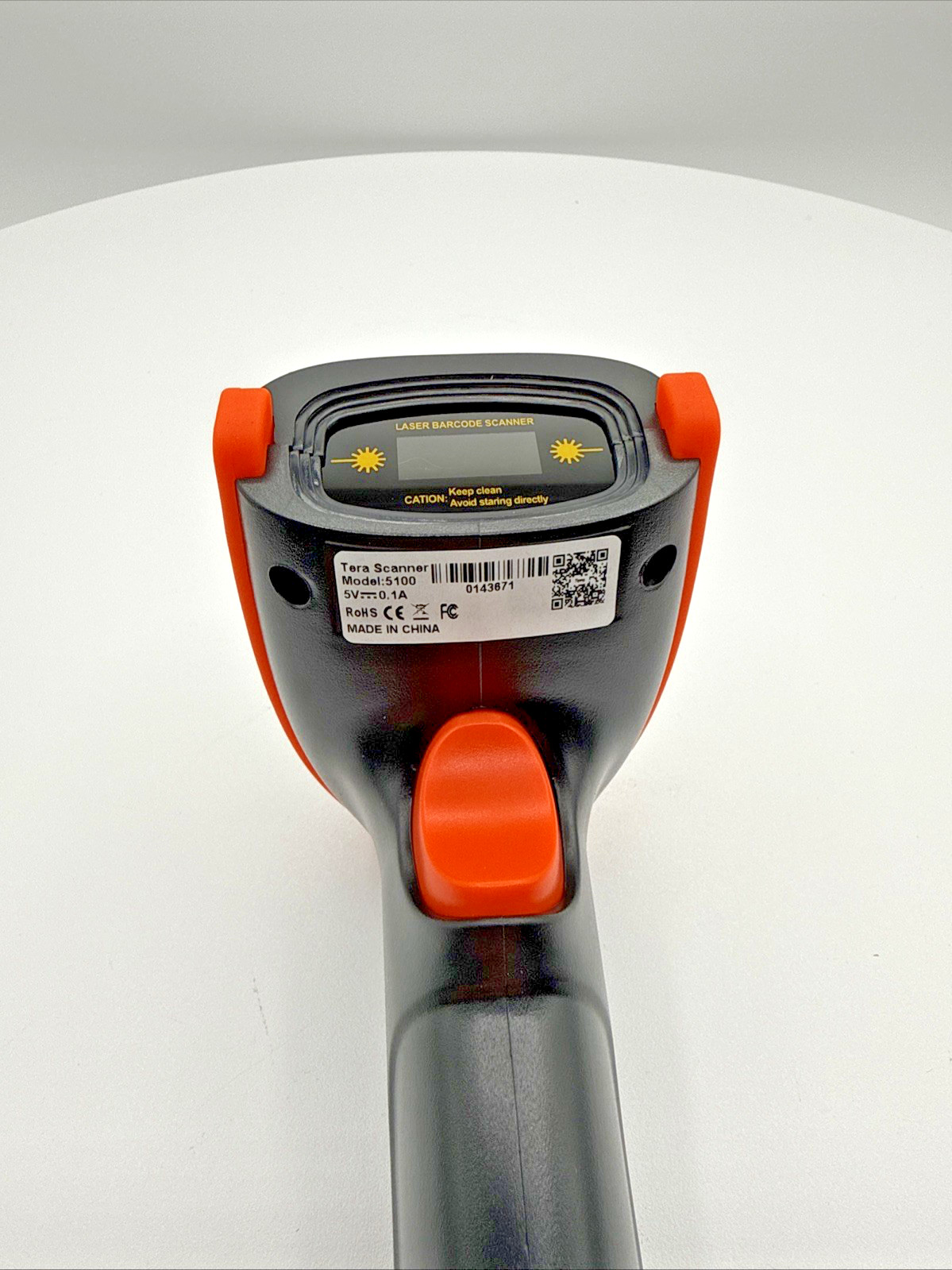 TERA 5100 Wireless 1D Laser Barcode Scanner 2.4GHz USB Receiver Orange