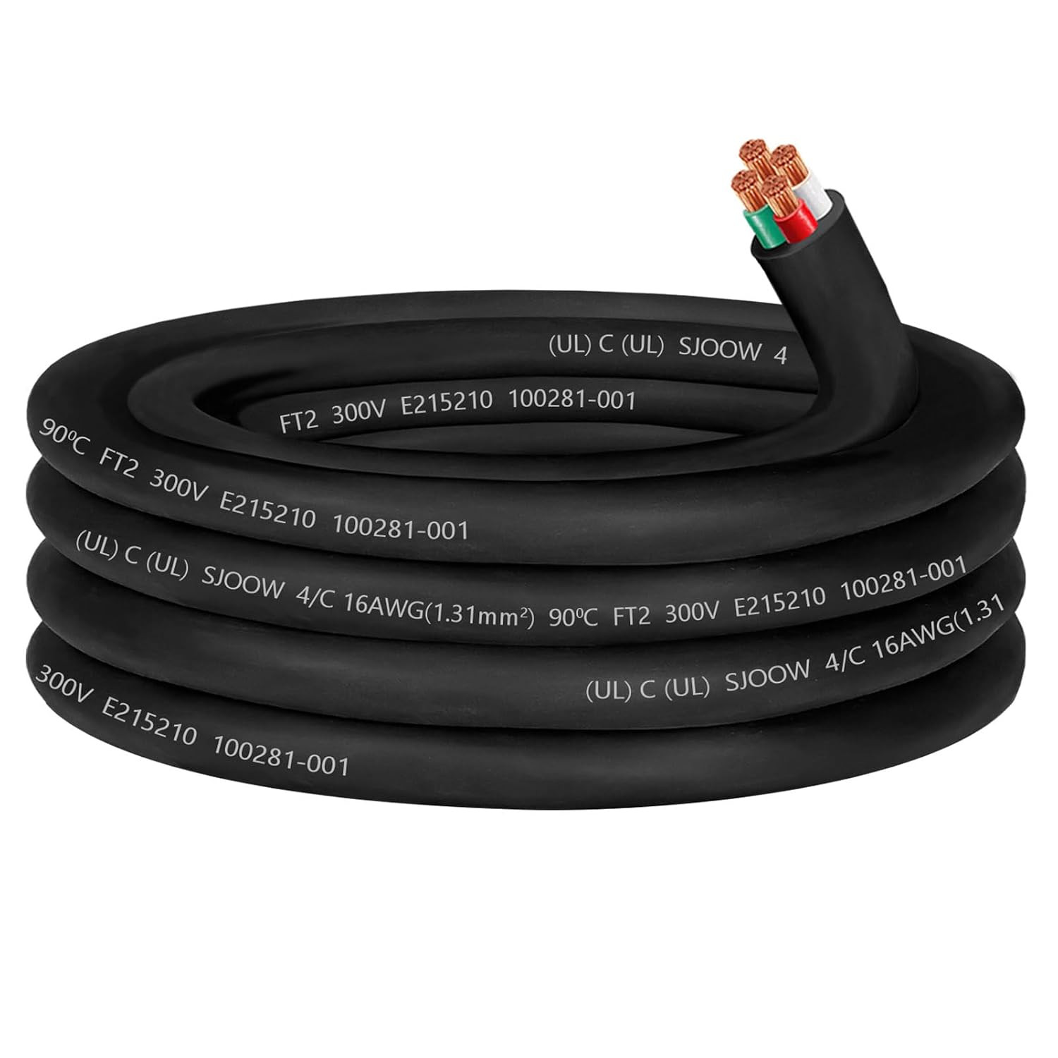 12/3 Wire 12 AWG SJOOW Portable Power Cable,300V 12 Gauge 3 Conductor SJOOW Exte
