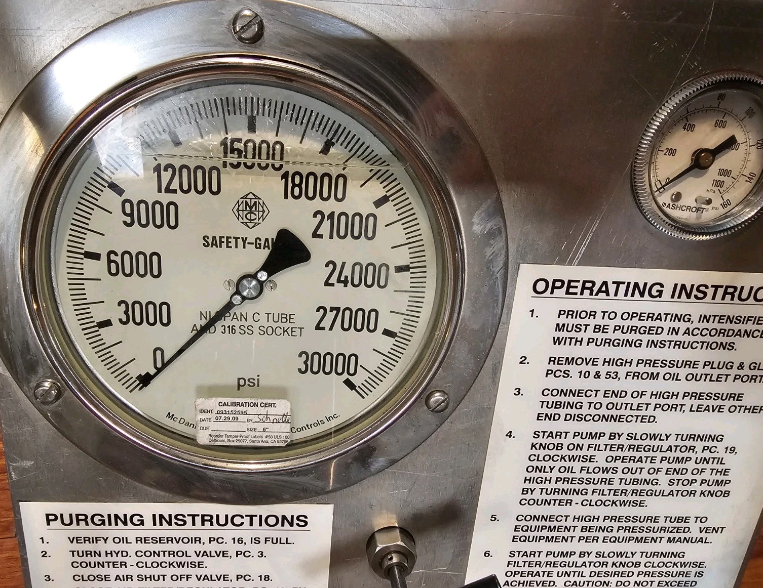 MAPECO Walz & Krenzer Intensifier 30,000 PSI Hydraulic Portable Intensifier