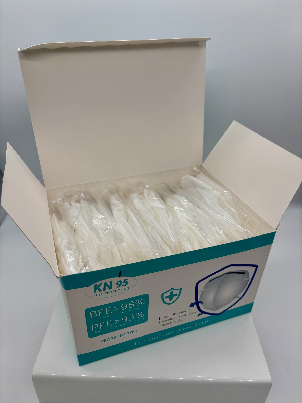 10/30/50/100 Pcs White KN95 Protective 5 Layer Face Mask Disposable Respirator