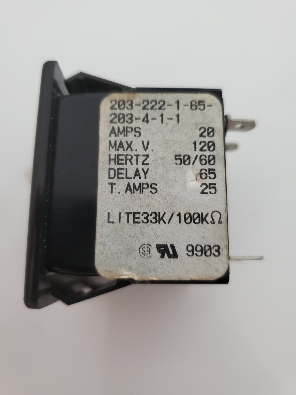 AIRPAX 203-222-1-65-203-4-1-1 Circuit Breakers Cir Brkr