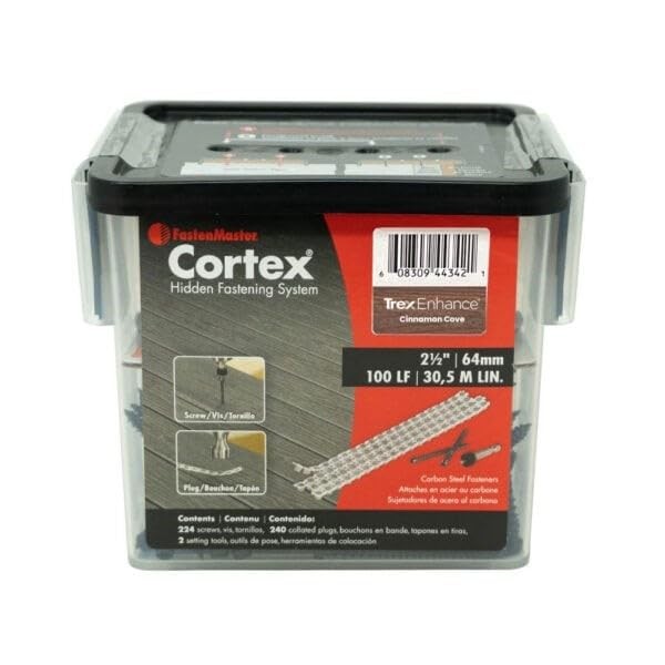 Fastenmaster Collated Cortex Hidden Plug Fasteners for Decking – Cinnamon Cov…