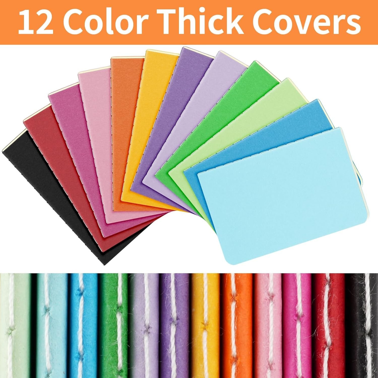 12 Pack Mini Pocket Notebook 3.5 X 5.5 Inch Lined Small Journals For Kids Cover
