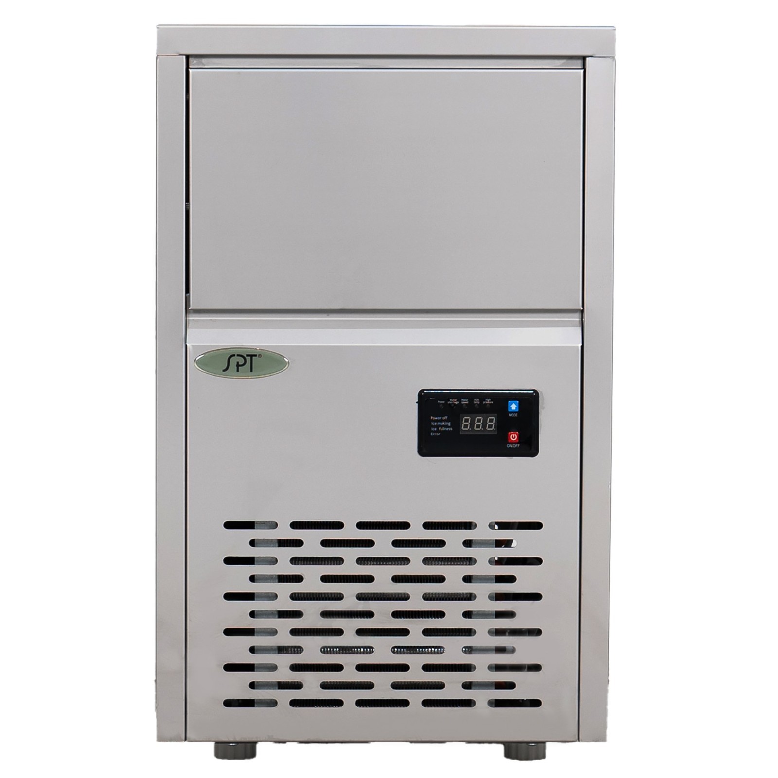 SPT SZB‑42 Automatic Flake Ice Maker, 88 lbs/day, Stainless Steel, Water Filter