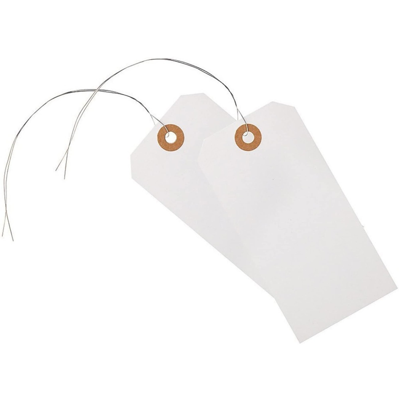 Office Depot Shipping Tags with Wires, 4 3/4in. x 2 3/8in., Pack of 100, XS00…