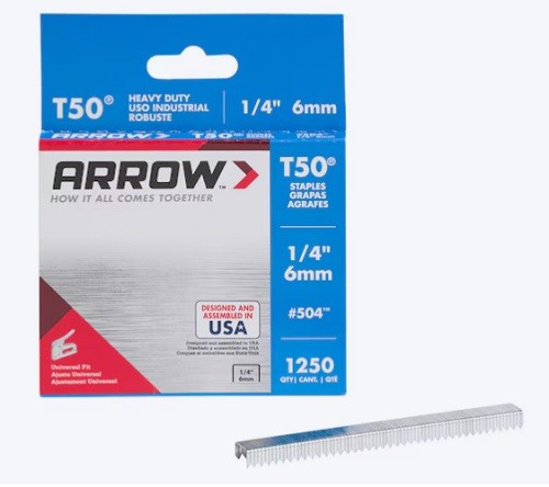 50412SP Arrow T50 1/4″ staples – 1PK