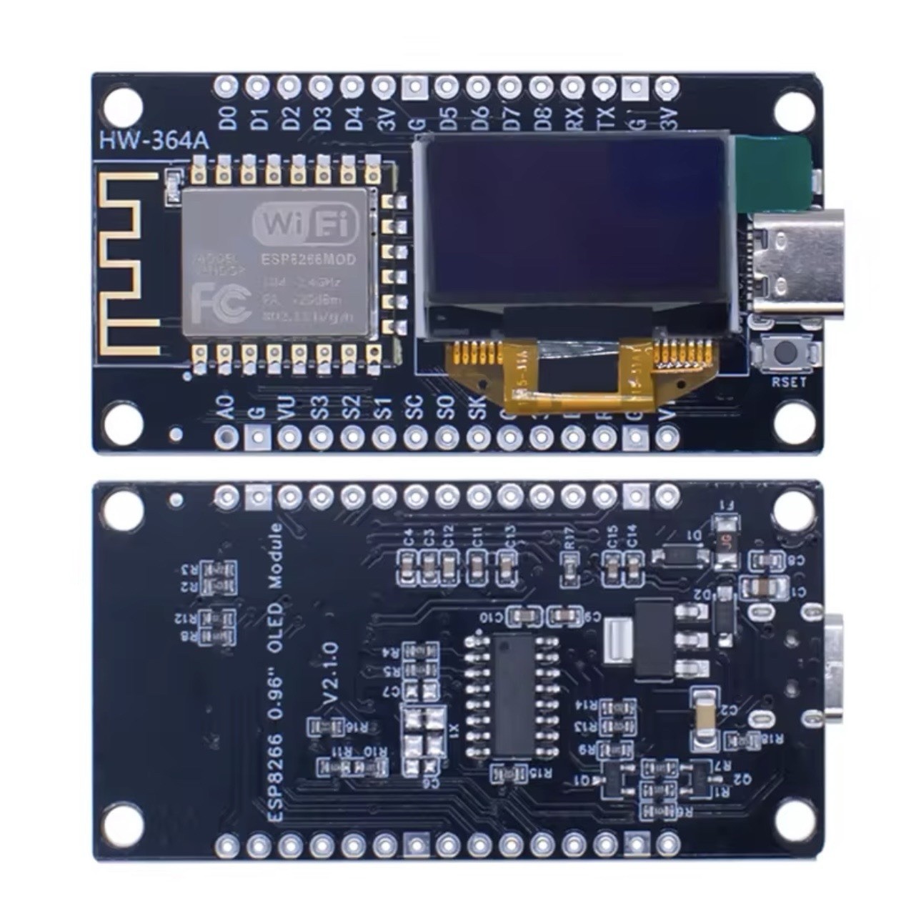 NodeMCU ESP8266 Development Board 0.96” OLED Display for Arduino /Micropython