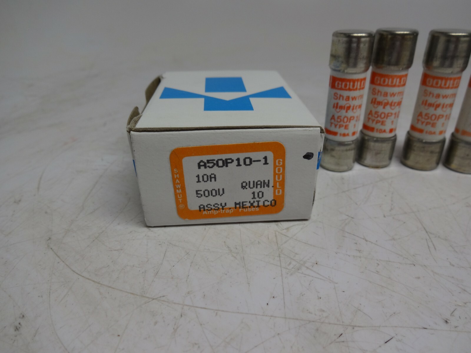 Lot of 10 Gould Shawmut Amp-Trap A50P10-1 A50P10 Type 1 Fuse 10A 500 VAC