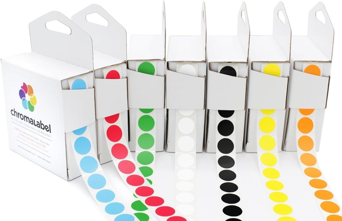 Color-Coding Dot Labels – 0.5 Inch, 1000 Stickers Dispenser