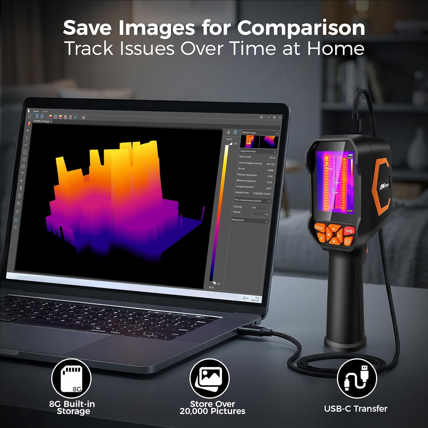 ANXTECH TISR Resolution 512*384 Handheld Infrared Thermal Imager Professional