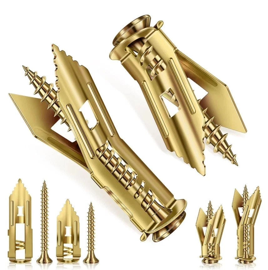 160PCS Drywall Anchors with Screws Self Drilling Wall Anchors Heavy Duty Kit