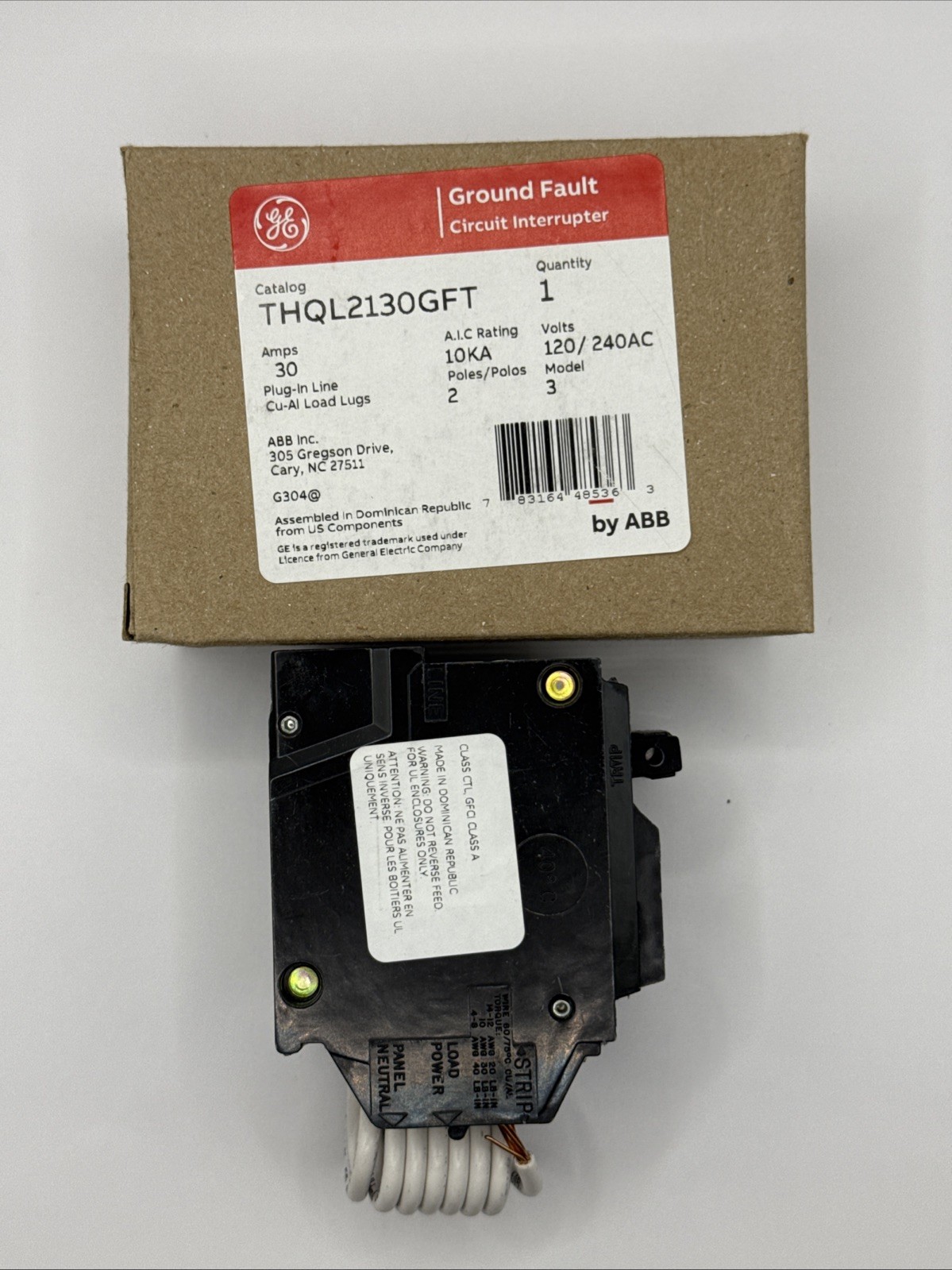 NEW GE THQL2130GFT 2 P 30 A 120/240V Circuit Breaker GFCI Ground Fault