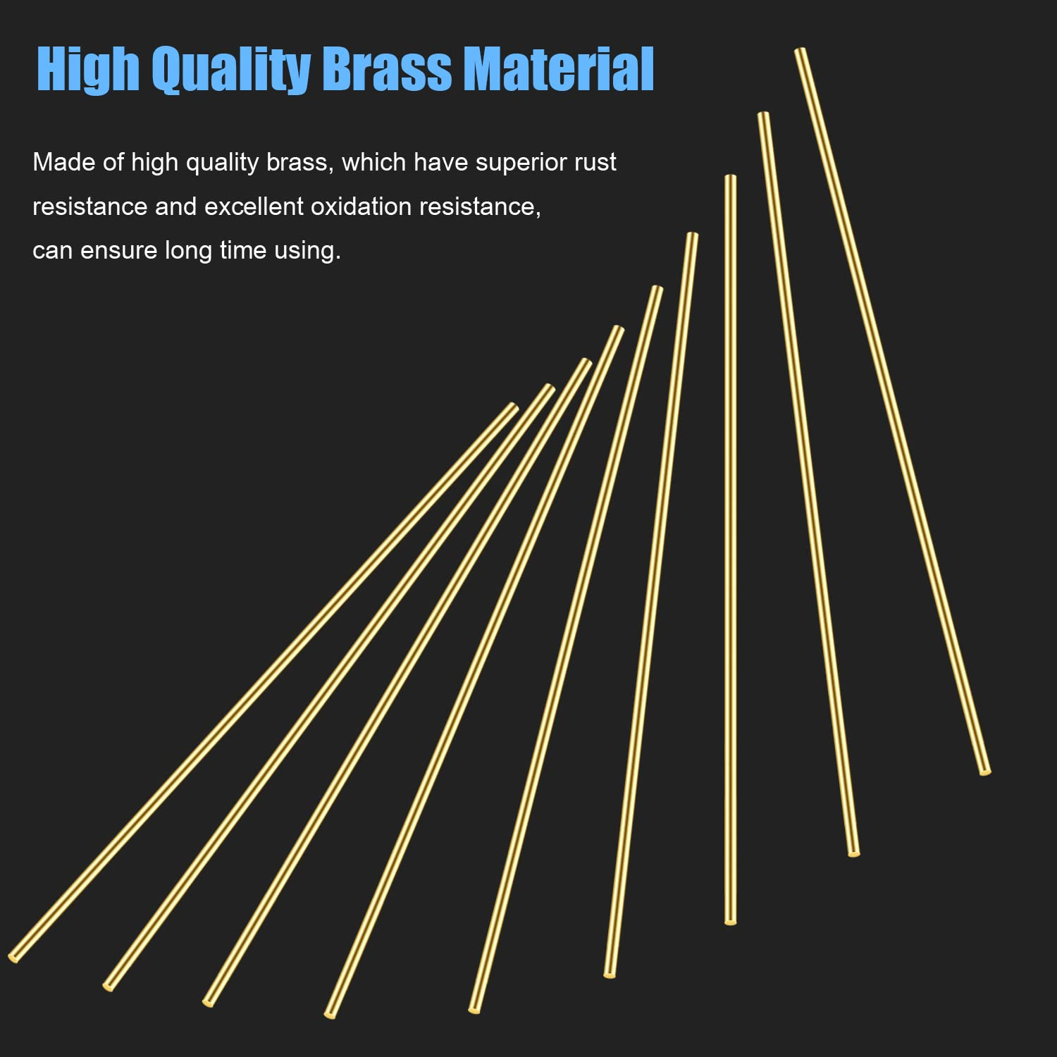20 Pieces 1.5Mm Brass Rods, Brass round Stock Lathe Bar Stock for DIY Craft Maki