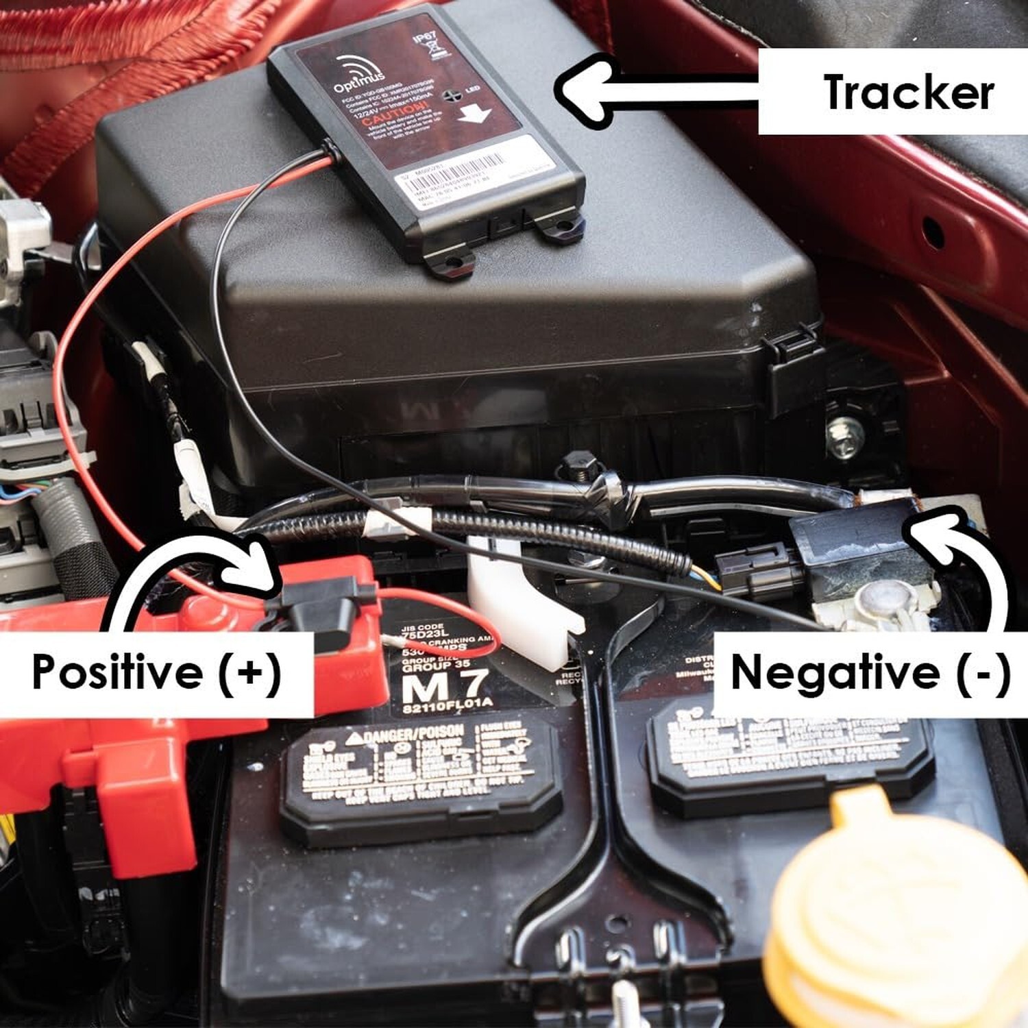 Optimus Wired GPS Tracker for Vehicles – Easy Installation on Car’s Battery -…