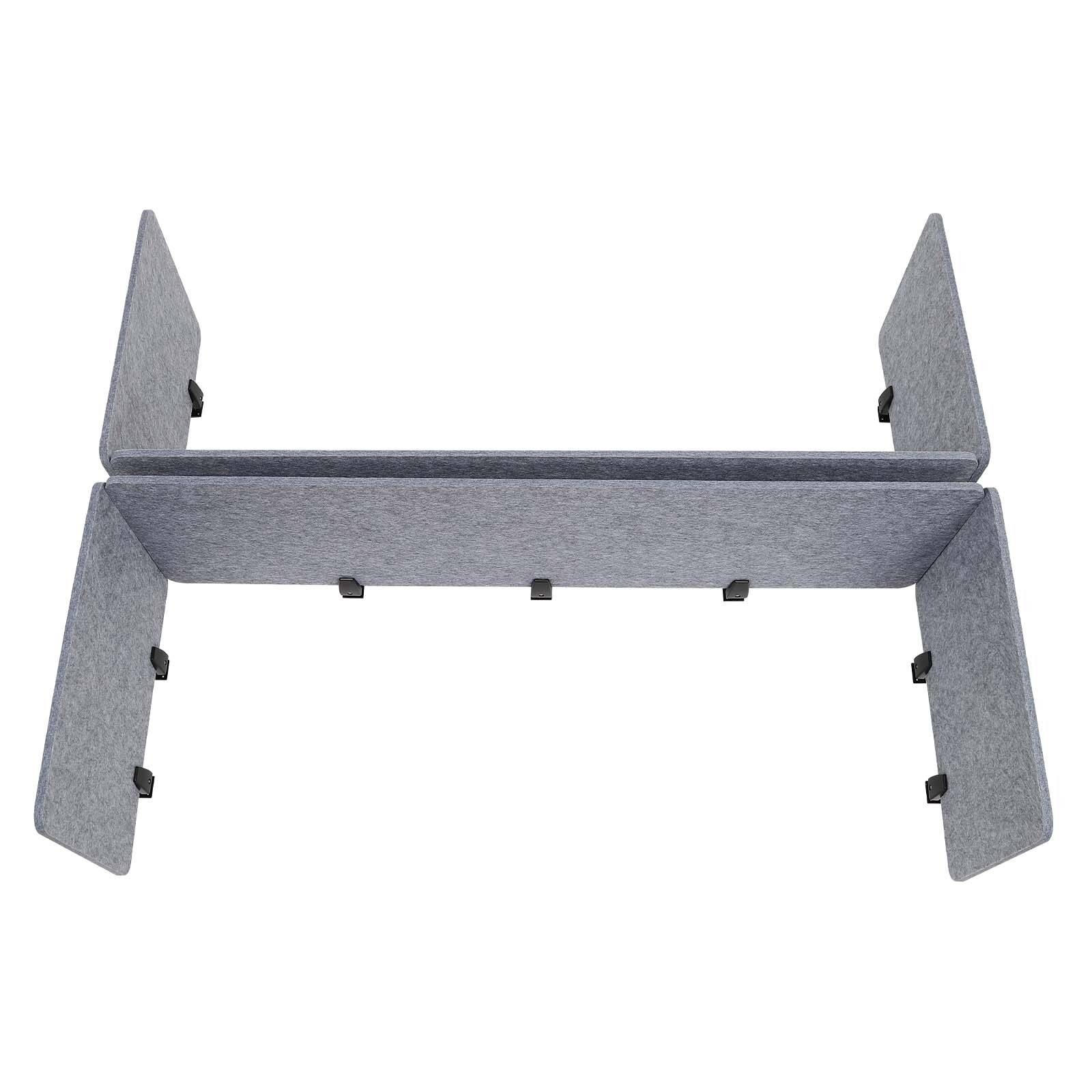Stand Up Desk Acoustic Desk Divider Mounted Privacy Panel (Gray, 23.6″ x 16″)