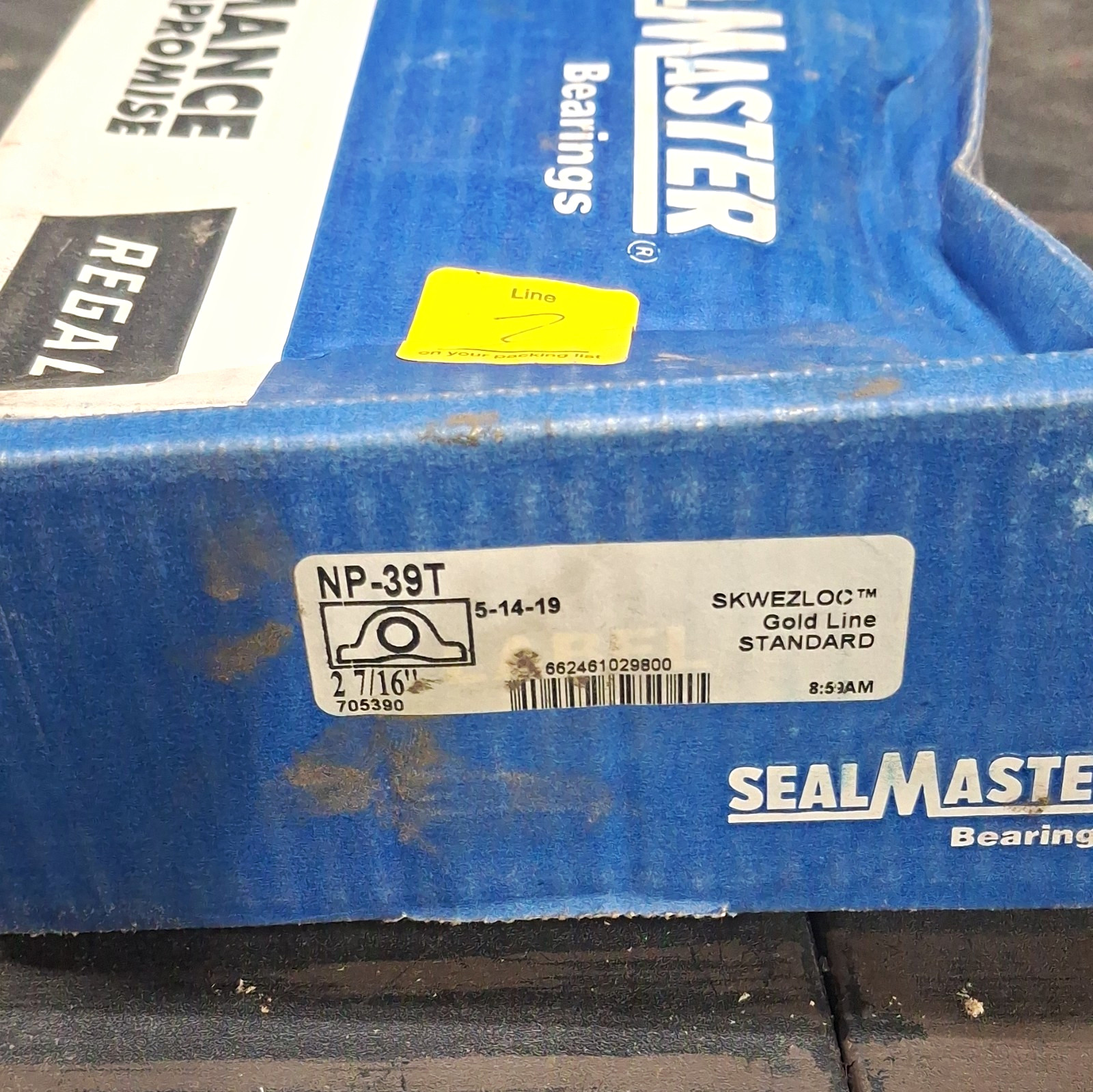 Sealmaster NP-39T 705390 Pillow Block Bearing 2-7/16″ SKWEZLOC 2-Bolt New