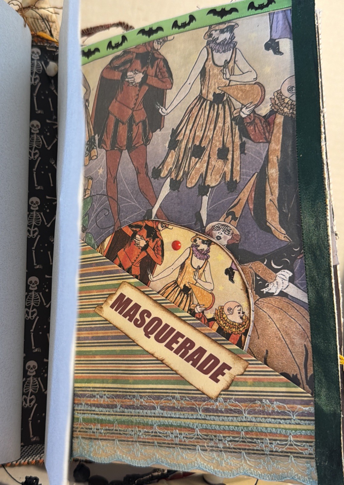 Junk Journal Halloween Spellbound Scary Tales Handmade Memory Note Book 74 Pages
