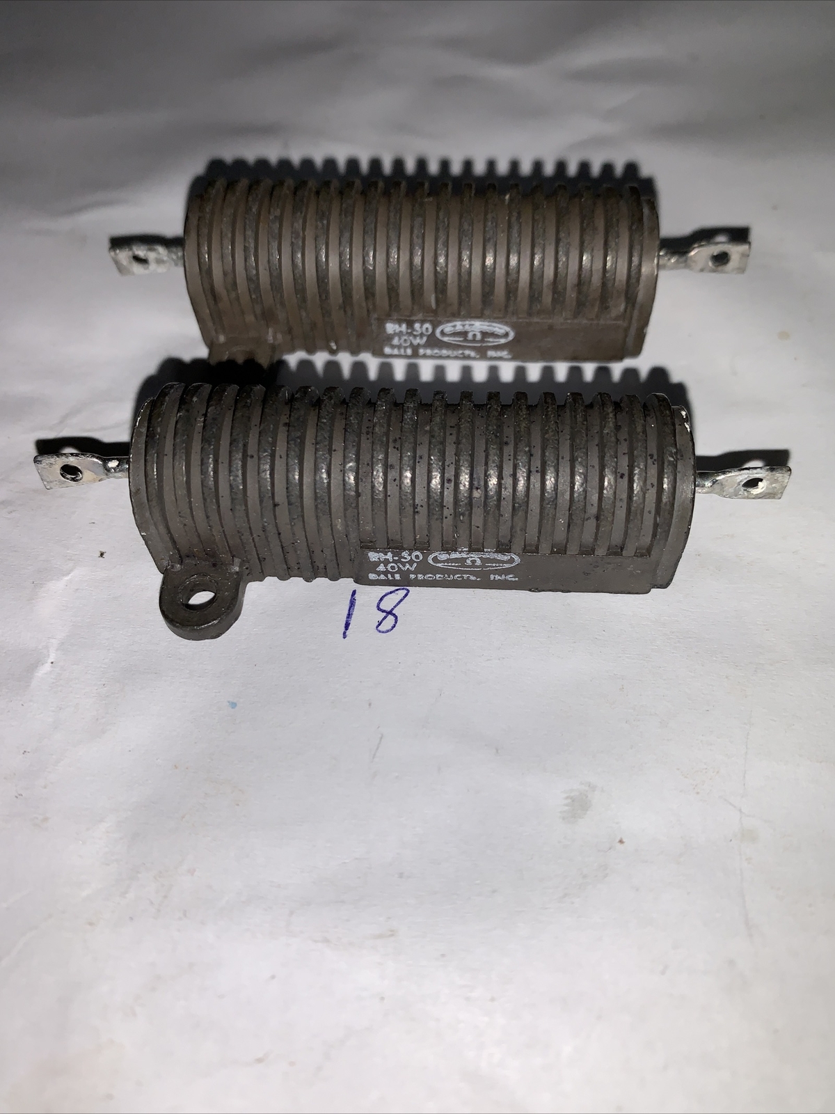 Dale wire wound 900 Ohm 40 Watt Black Resisters Quantity Of (2) *NEW*