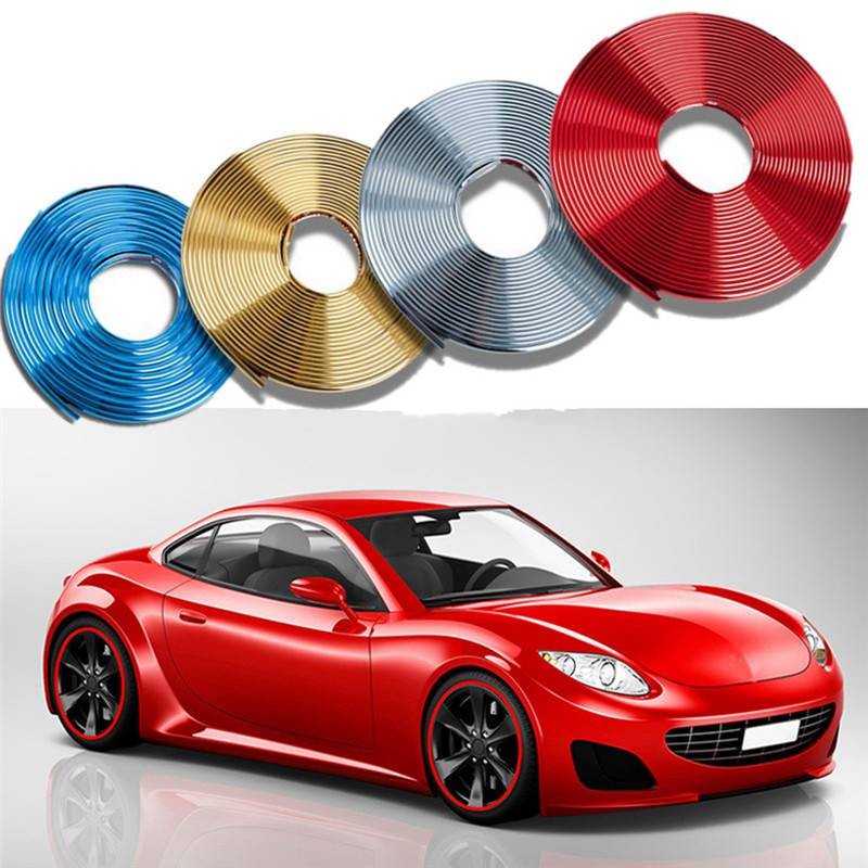 Decoration Car Interior Exterior Styling 5M Red Molding Strip Gap Trim Edge
