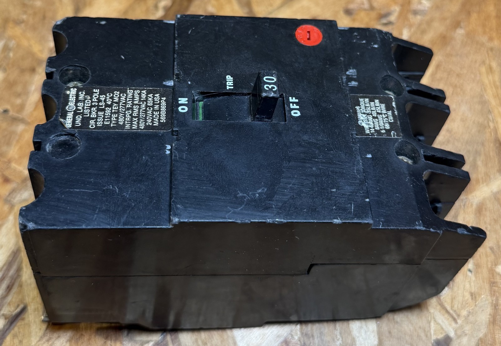 GE TEY330 3 Pole 480V Circuit Breaker