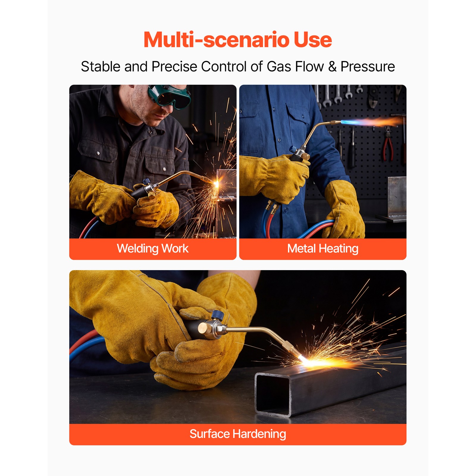 Uimoso Oxygen Propane Torch Kit Brass Welding Brazing Torch for Oxygen MAPP Gas