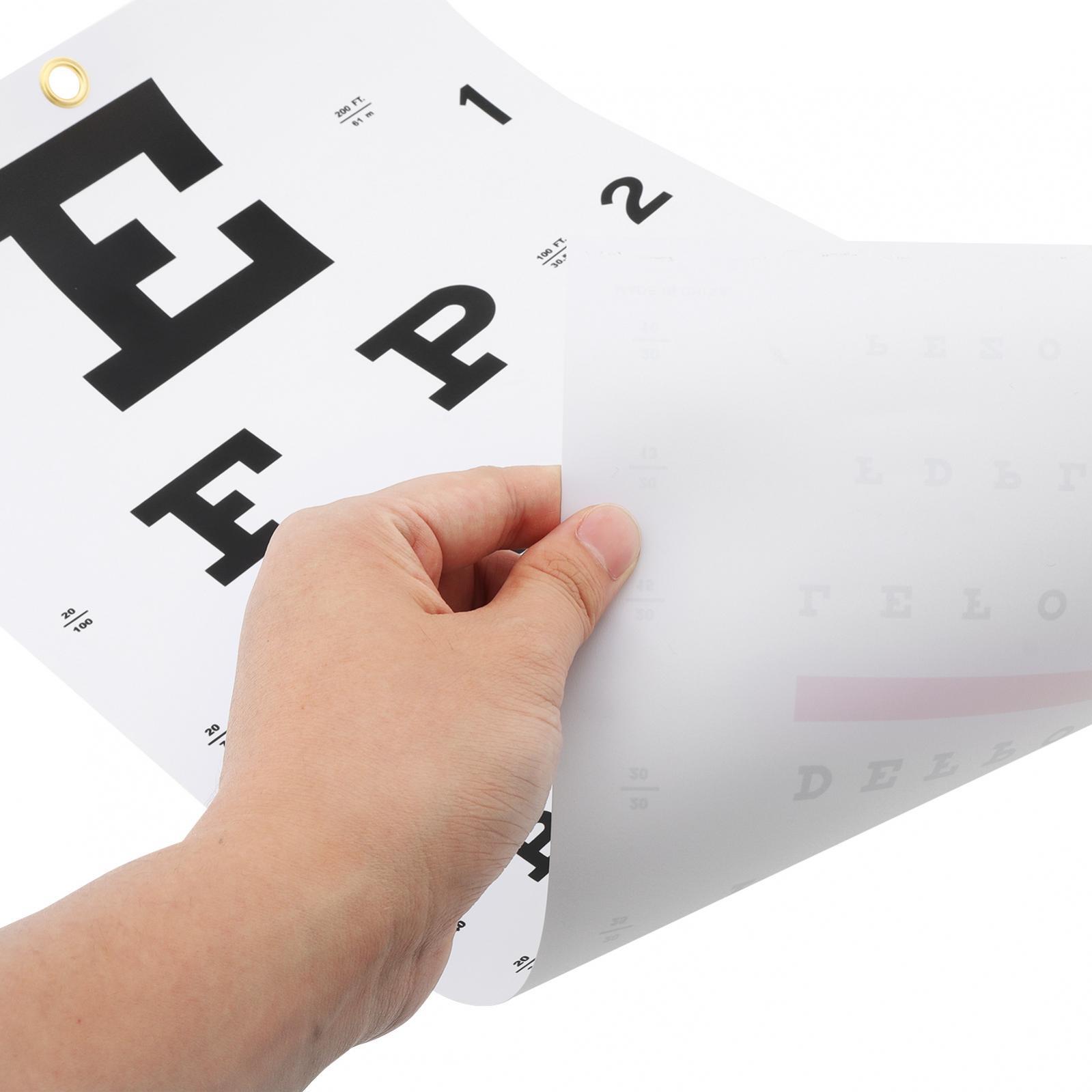 Eye Chart Eye Testing Chart Visual Acuity Measuring Eye Charts Set for Eye Exam