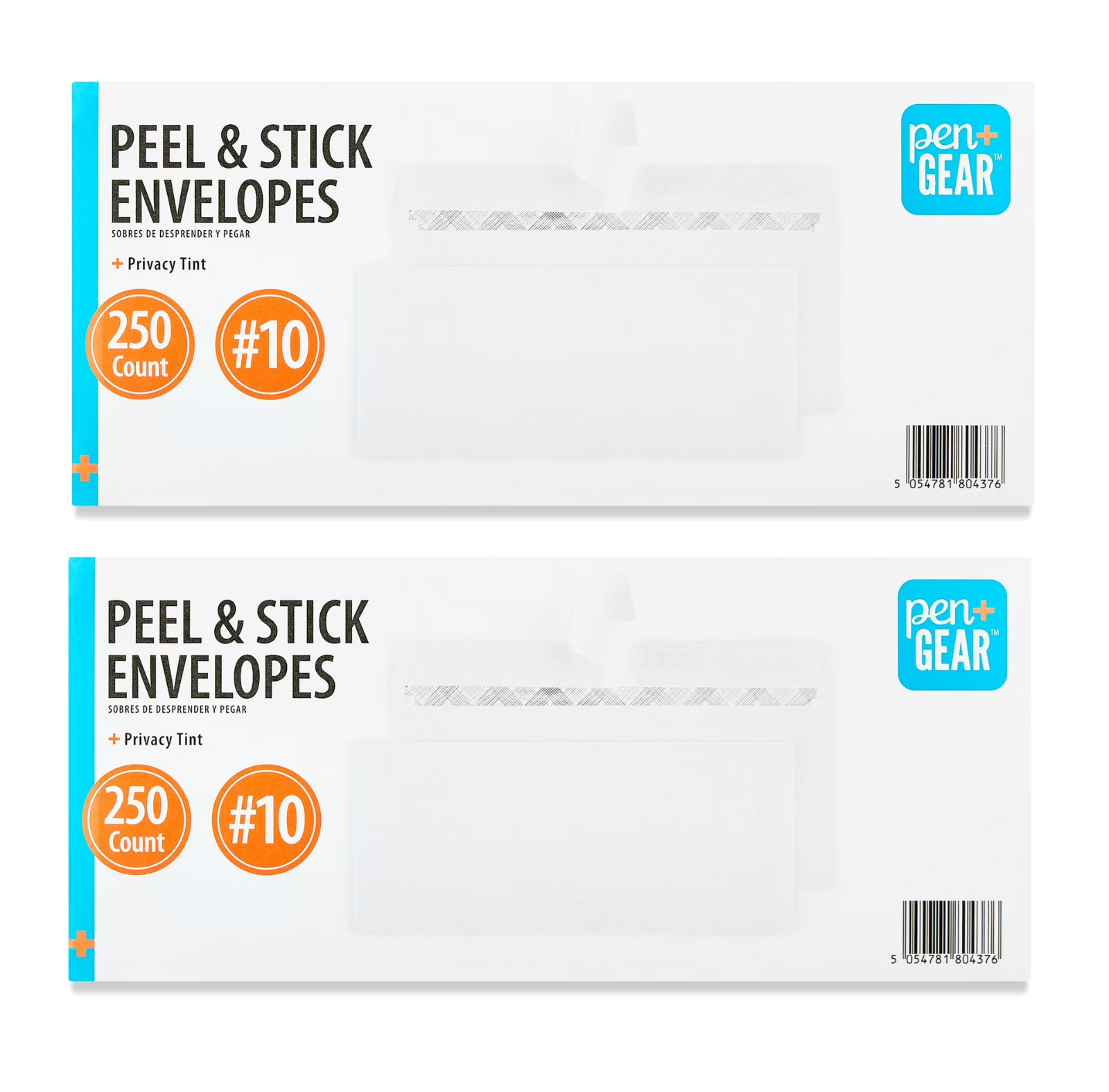 Pen+Gear #10 Privacy Tint Peel & Stick Envelopes, White, 4.13″ x 9.5″, 500 Count