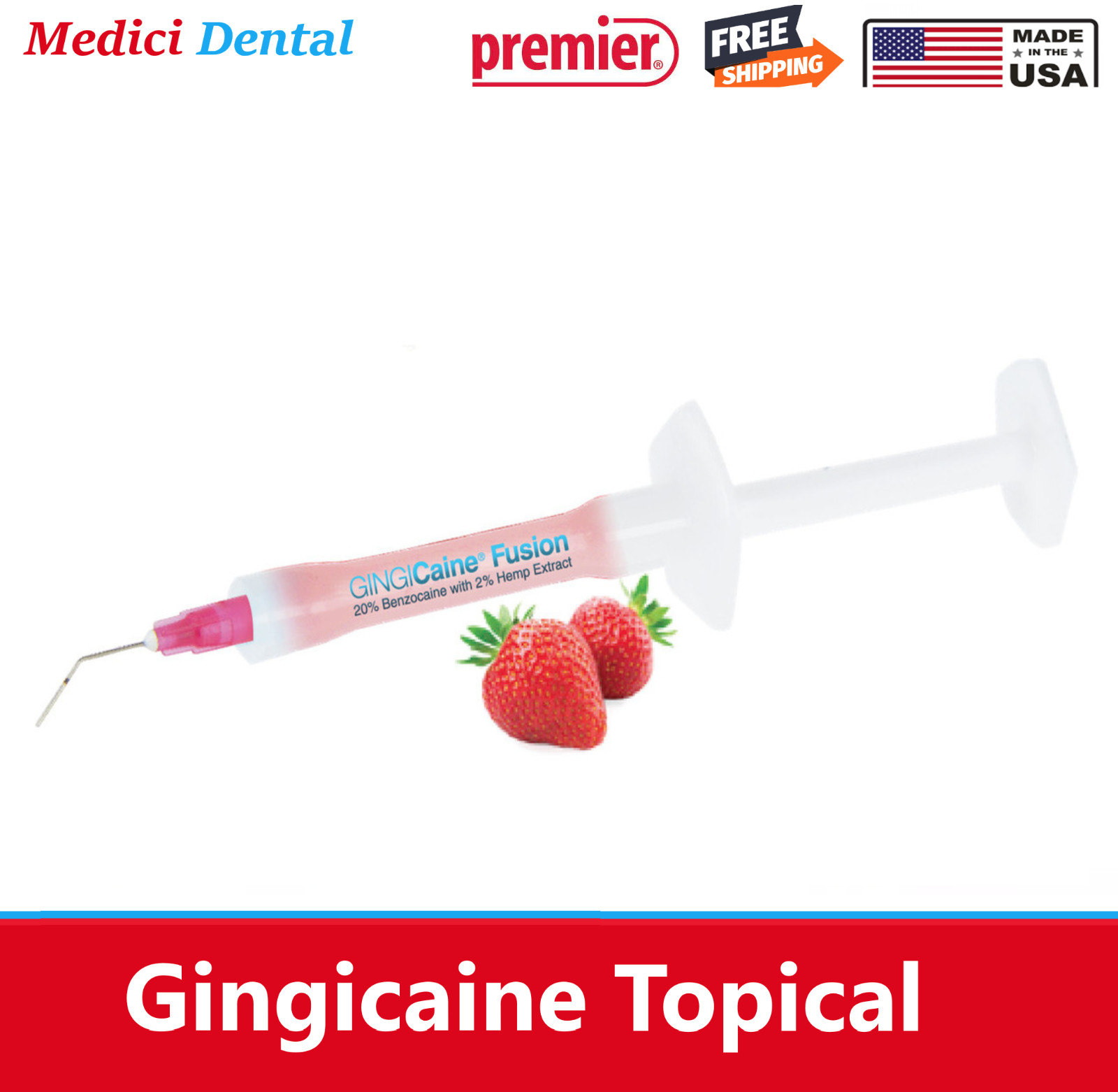 Gingicaine Topical Anesthetic Gel in Syringe. 1.2 ml prefilled syringe Ex: 11/27
