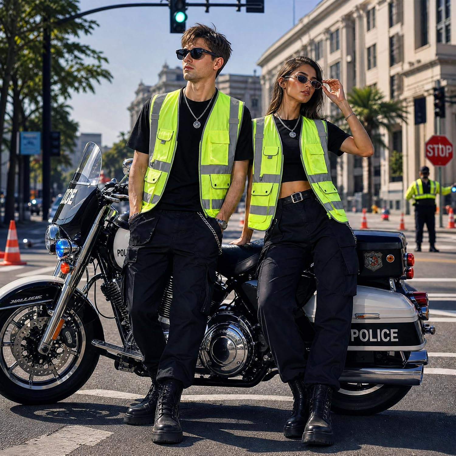 Reflective Safety Vest for Men & Women High Visibility Class 2 Vest with Pockets