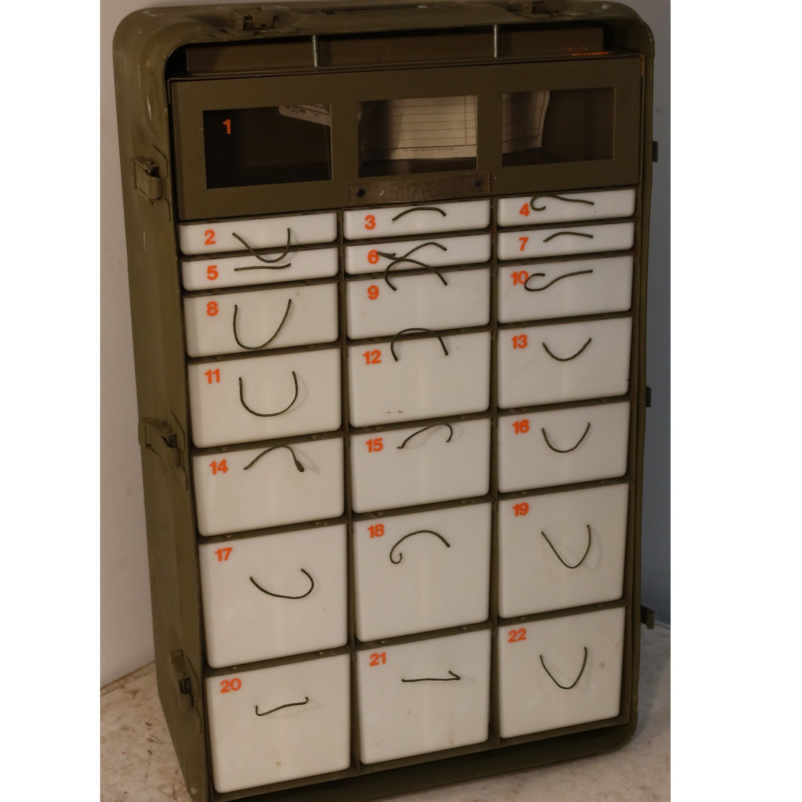 32x20x11 Aluminum Military Medical Chest with Medical Supply 22 Drawer Unit