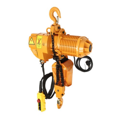 110V 1.6KW 2204LBS 1Ton Electric Chain Hoist Single Phase Hoist Crane 10FT Chain
