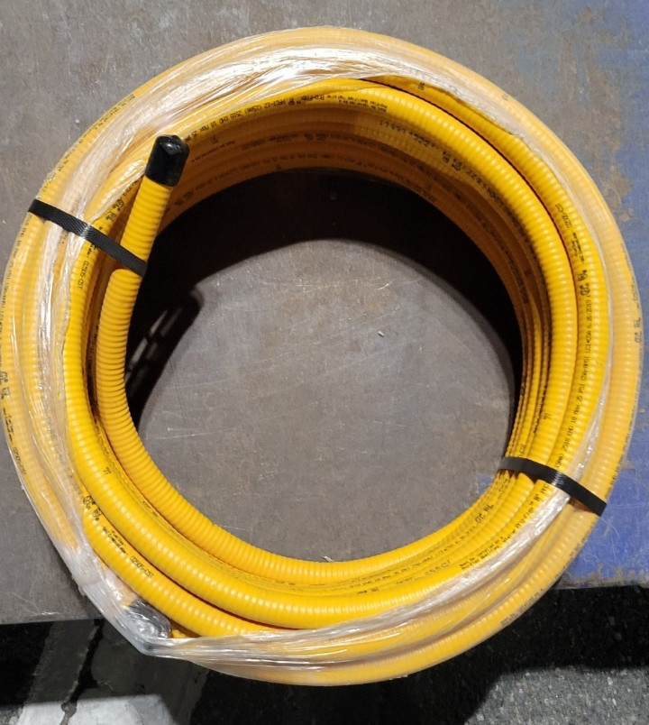 New! 1/2″ x 75′ Pro-Flex CSST Galvanized Pipe Yellow PRCT-1275C