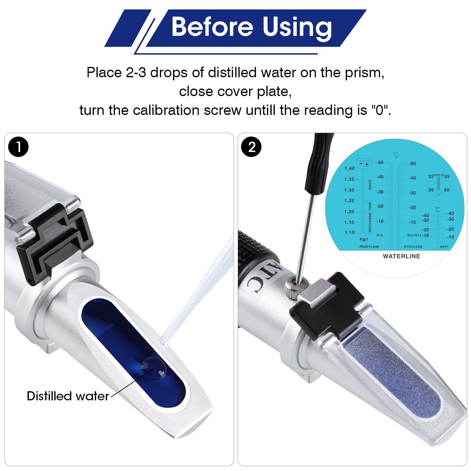 Antifreeze Refractometer 4-in-1 Coolant Tester Refractometer for Checking Fre…
