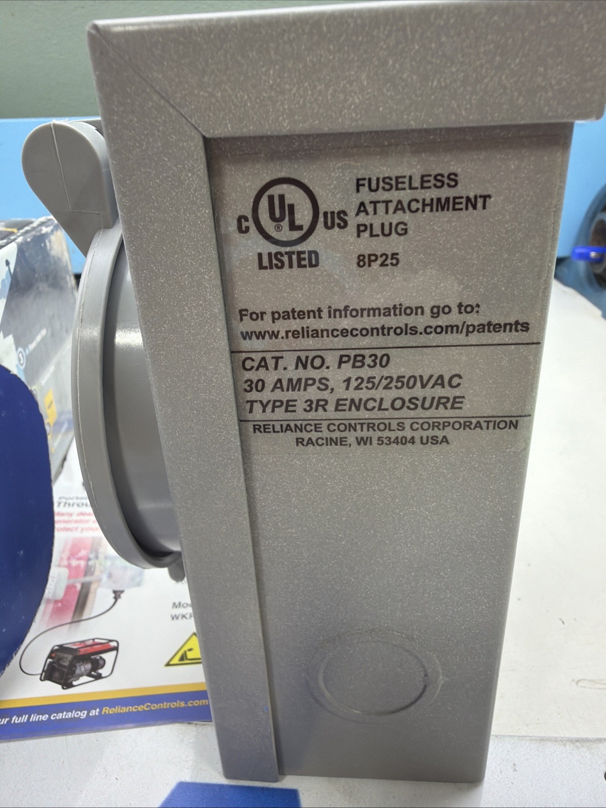 Reliance PB-30 30A 125/250V 4-Circuit Surface Mount Power Inlet