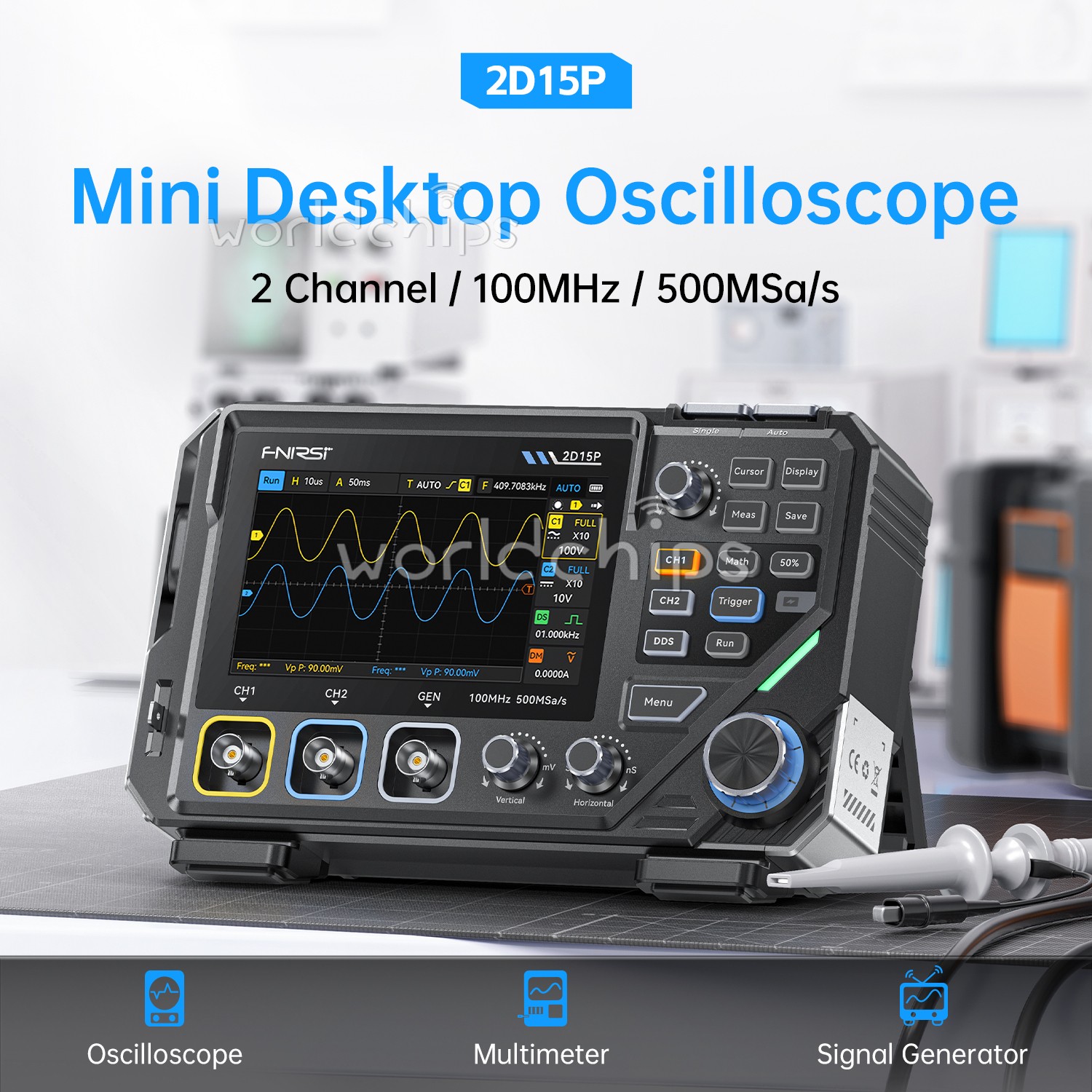 FNIRSI 2D15P Digital Multimeter Oscilloscope Signal Generator Duan Channel 100M