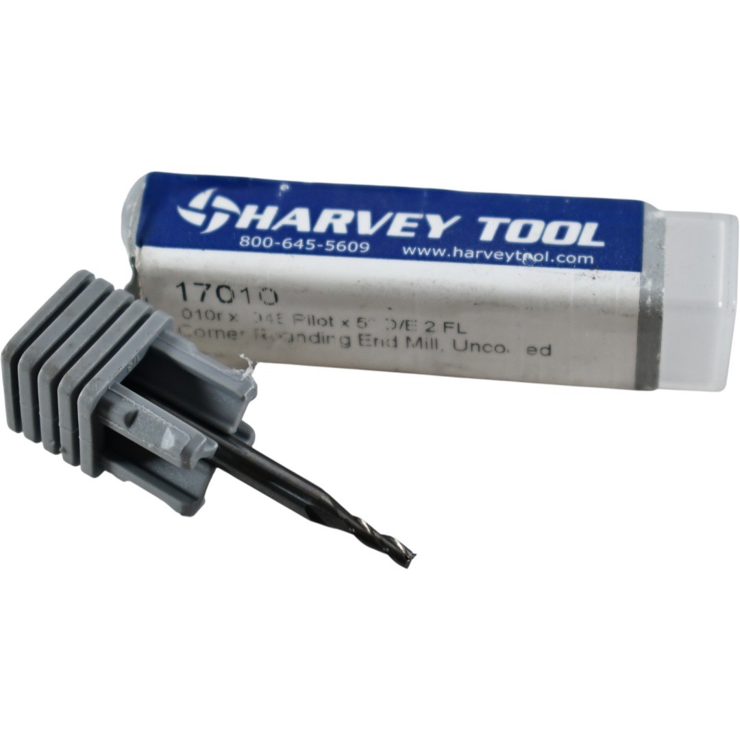 NEW Harvey Tool 17010 Flared Corner Rounding End Mill 0.010» Radius Uncoated