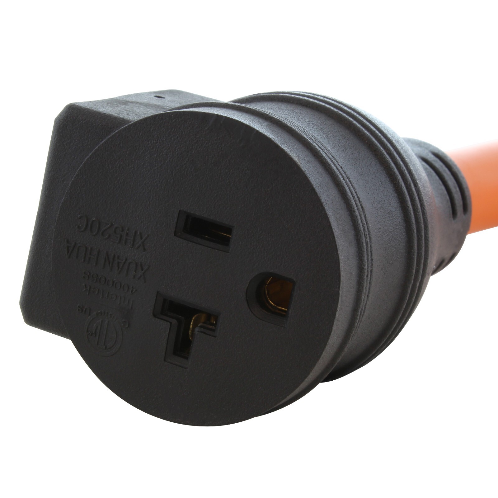30 Amp NEMA TT-30P to 20 Amp NEMA 5-20R Adapter With 20 Amp Breaker by AC WORKS®