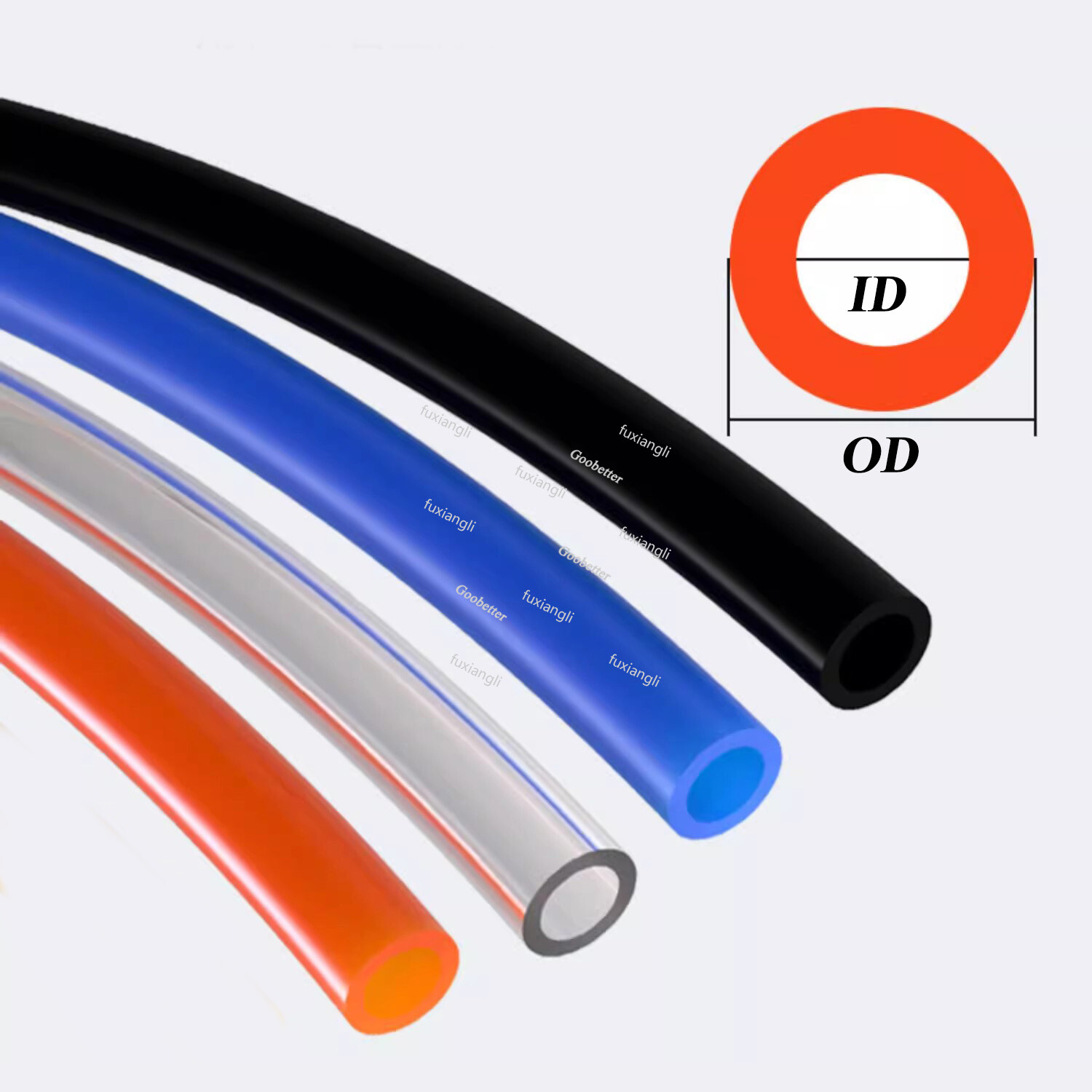 Polyurethane Flexible Tubing Pneumatic PU Pipe Tube Hose -Air Chemical Fuel Oil